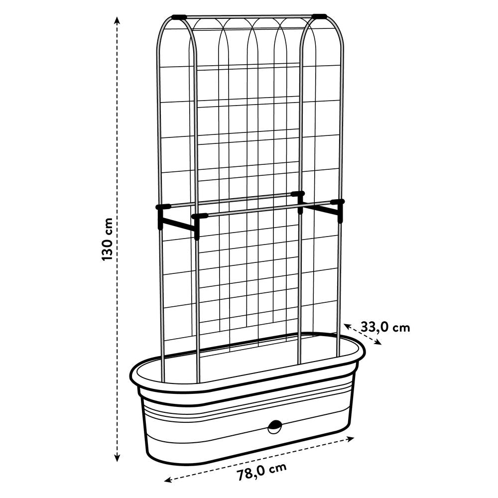 Green Basics Jardiniere Treillis 80